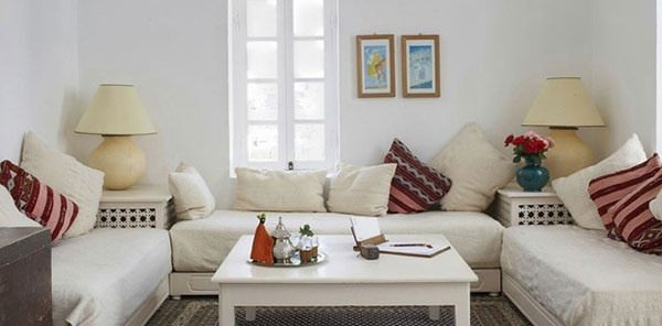 Salon marocain blanc: vente salon oriental blanc et noir 2016 pas cher Salon Marocain désign
