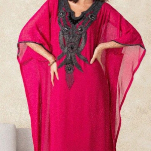 abaya-rose-dore-pas-cher