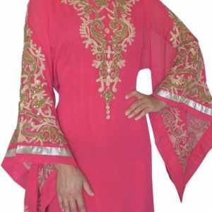 abaya-rose-satin-de-soie