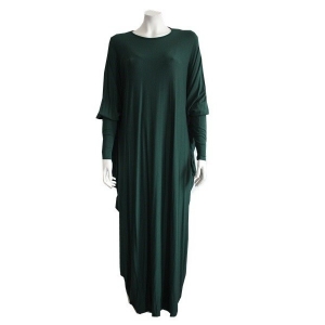 abaya-vert-kaki-simple