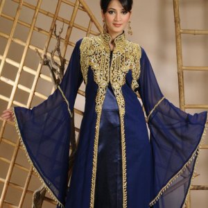 caftan dubai bleu