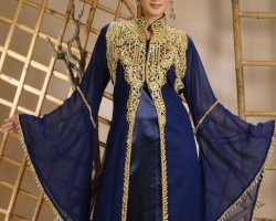 caftan dubai bleu