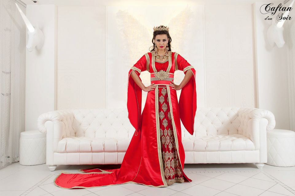 robe de soirée orientale pour mariage, robe arabe mariage, robe mariée