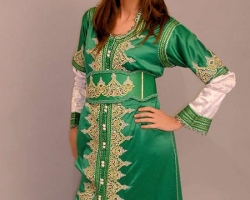 caftan-vert-satin-soie