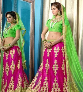 lehenga-choli-dore-vert