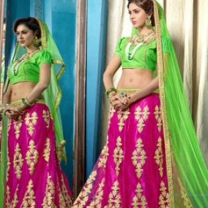 lehenga-choli-dore-vert