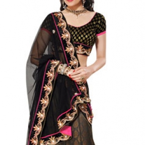 lehenga-choli-noir-pas-cher