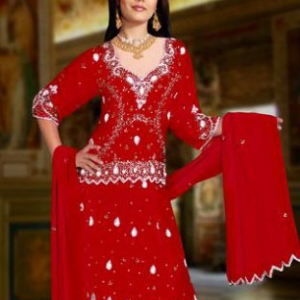 lehenga-choli-rouge-satin-de-soie