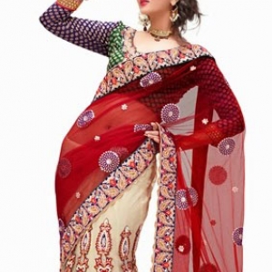 lehenga-choli-rouge-traditionnelle