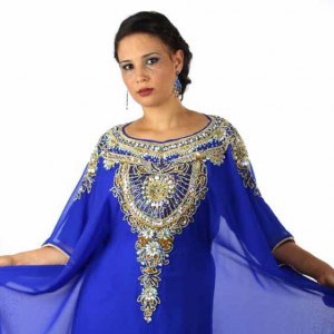 robe-dubai-bleu-dore-electrique