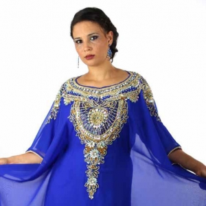 robe-dubai-bleu-dore-electrique