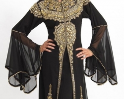 abaya-dubai-noir-dore