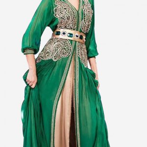 caftan-marocain-vert-henne