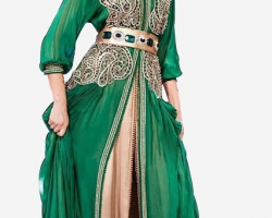 caftan-marocain-vert-henne