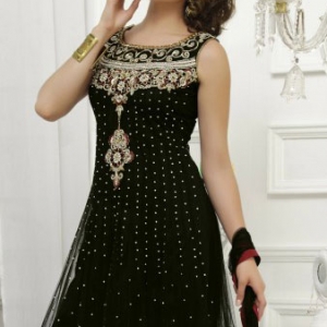 salwar-kameez-noir-georgette-pas-cher