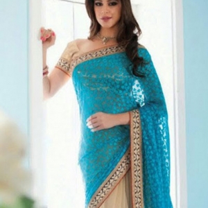 sari-indien-bleu-turquoise