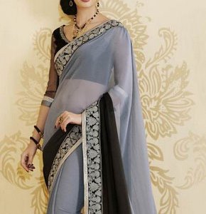 sari indien noir