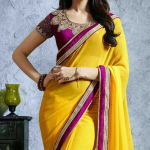 sari-indien-jaune-velours
