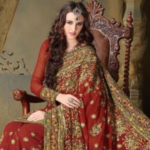 sari-indien-roge-haute-couture