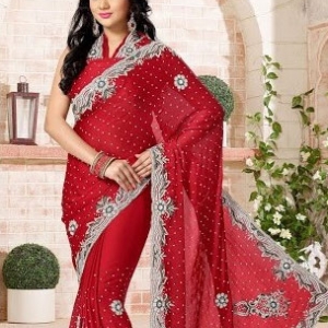 sari-indien-rouge-bollywood