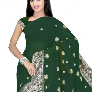 sari-indien-vert-fonce