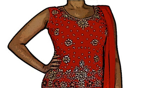 lehenga choli rouge