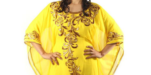 robe dubai jaune