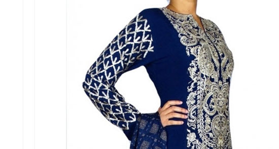 salwar kameez bleu