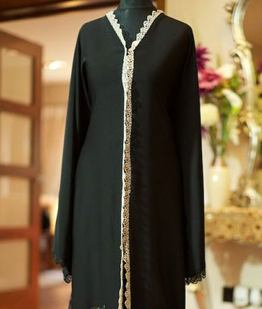 abaya dubai luxe en dentelle noire