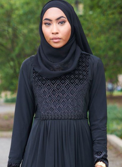 abaya dubai simple noir