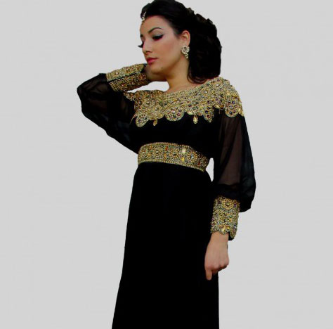 caftan dubai grande taille noir