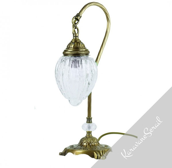 lampe de chevet orientale en verre