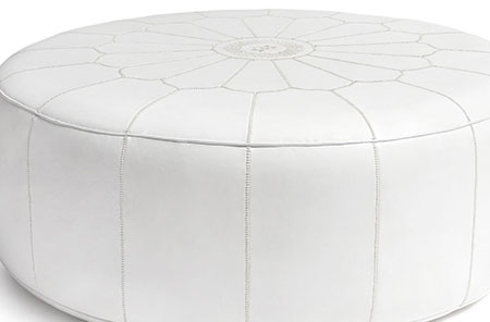 pouf marocain blanc design