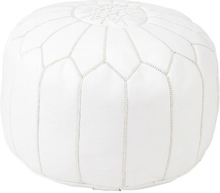 pouf oriental blanc