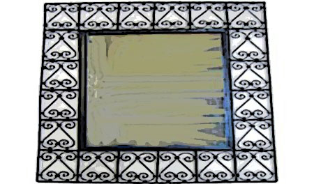 miroir marocain fer forgé