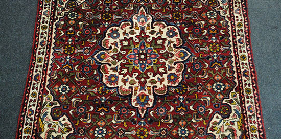 tapis persan bleu et rouge